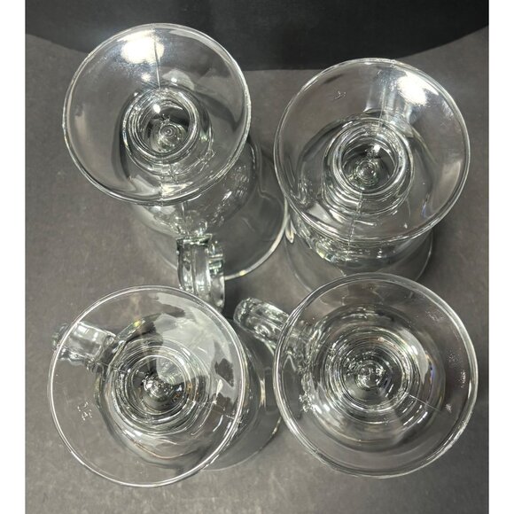 Libbey Irish Coffee Mug Set Of 4 Clear Glass 8.5 Oz Cups Pedestal Base Durable - Picture 5 of 9
